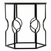 Set of 2 tables Alexandra House Living Black Iron MDF Wood 39 x 57 x 39 cm