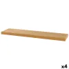 Side table Alexandra House Living Golden Aluminium MDF Wood 38 x 12 x 38 cm