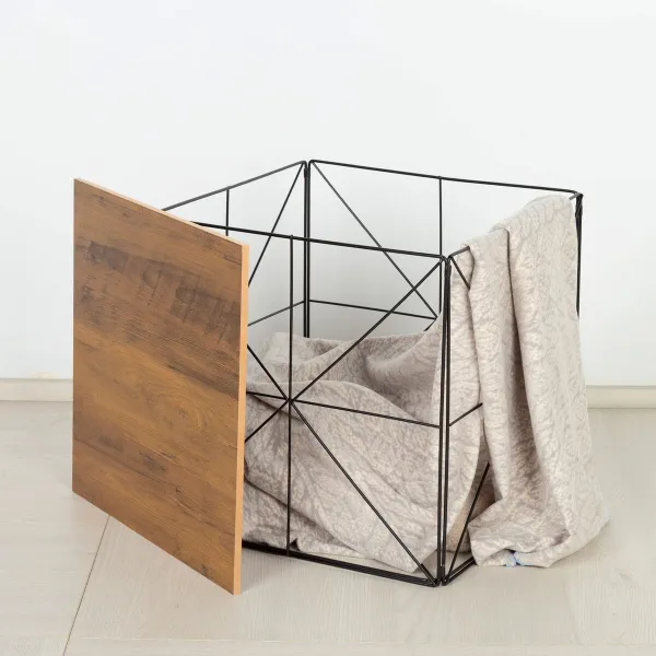 Side table Alexandra House Living White Iron 20 x 50 x 21 cm