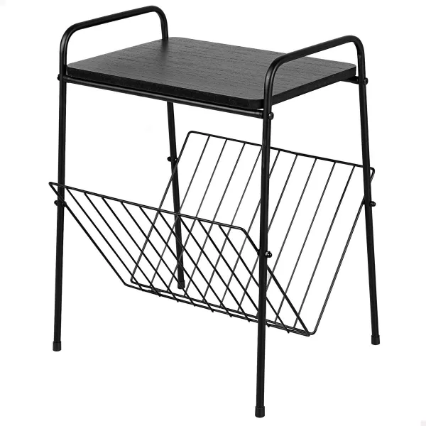 Side table Alexandra House Living Golden Aluminium MDF Wood 38 x 12 x 38 cm