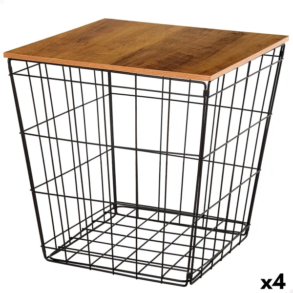 Side table Alexandra House Living Yellow Aluminium MDF Wood 38 x 14 x 38 cm