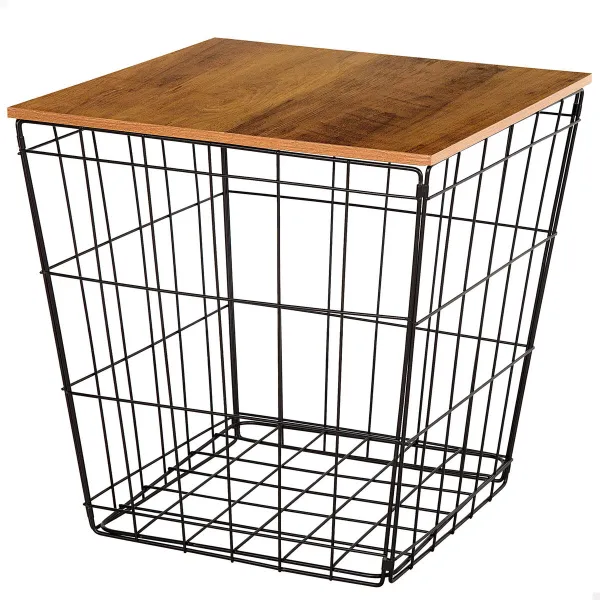 Side table Alexandra House Living Yellow Aluminium MDF Wood 38 x 14 x 38 cm