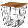 Side table Alexandra House Living Yellow Aluminium MDF Wood 38 x 14 x 38 cm