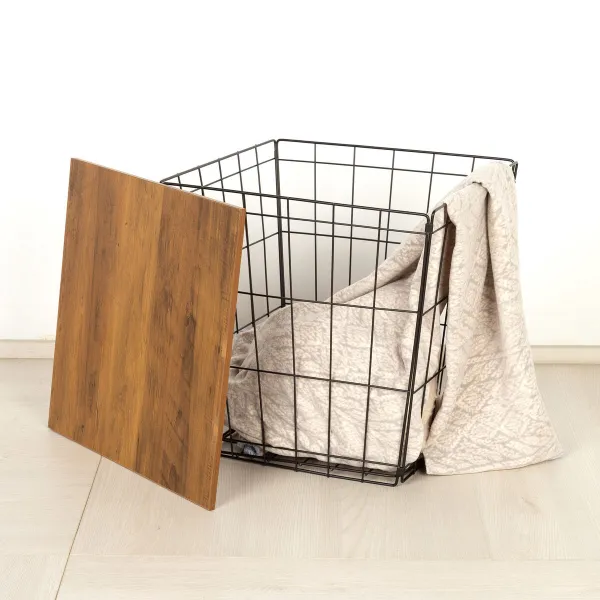 Side table Alexandra House Living Yellow Aluminium MDF Wood 38 x 14 x 38 cm