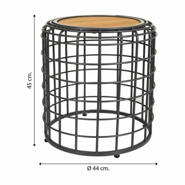 Centre Table Alexandra House Living Brown Black Grey Iron Fir wood 44 x 45 x 44 cm