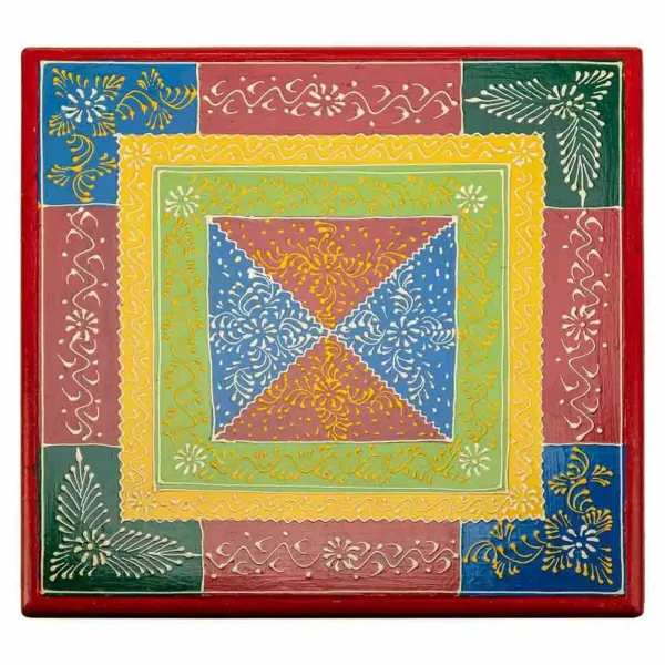 Side table Alexandra House Living Red Aluminium MDF Wood 38 x 14 x 38 cm