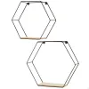 Side table Alexandra House Living Red Aluminium MDF Wood 38 x 14 x 38 cm