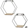 Corner table Alexandra House Living Gold Natural 35 x 55 x 45 cm