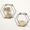 Side table Alexandra House Living Brown Golden 40 x 48 x 42 cm