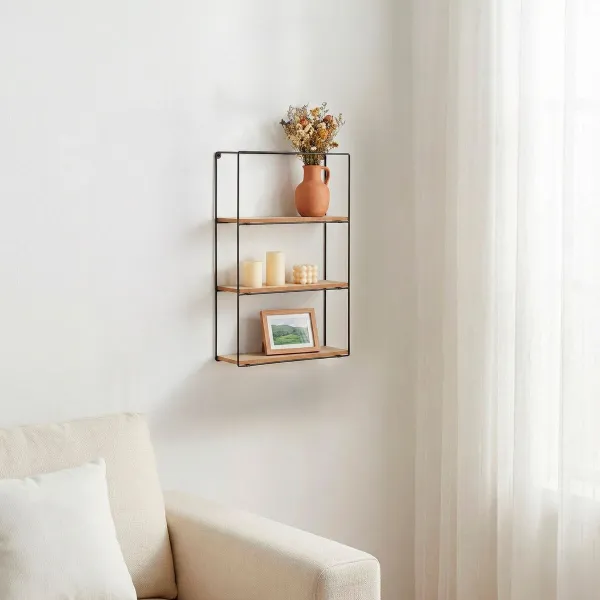 Side table Alexandra House Living Brown Golden 40 x 48 x 42 cm