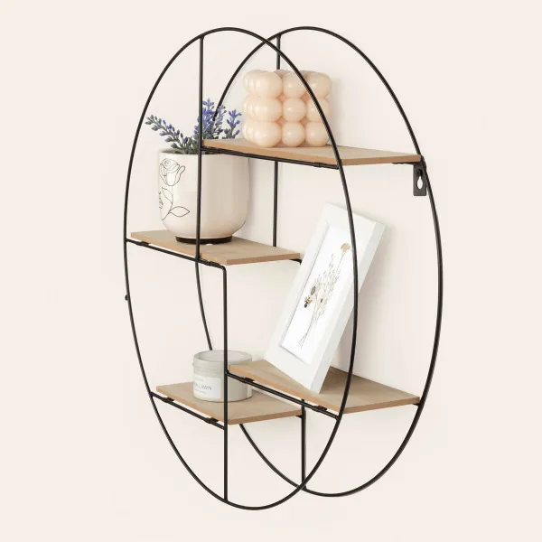 Side table Alexandra House Living Grey Golden 40 x 43 x 35 cm