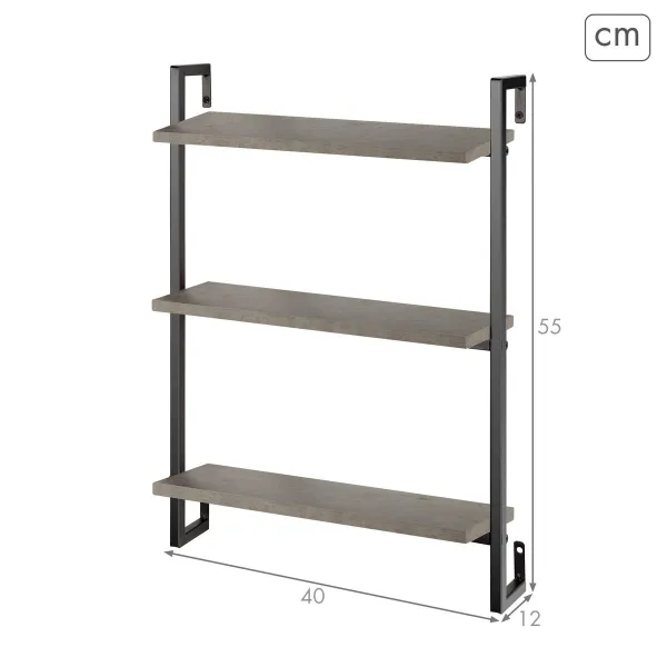 Side table Alexandra House Living Grey 33 x 33 x 46 cm