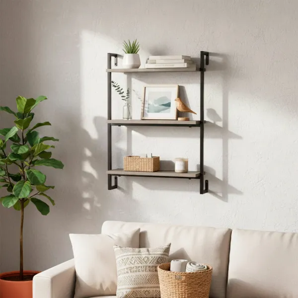 Side table Alexandra House Living Grey 33 x 33 x 46 cm