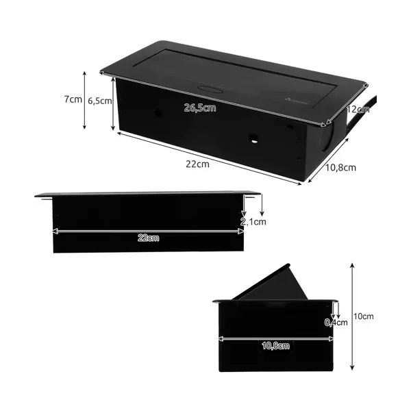 Izoxis 21446 double USB socket hidden in the countertop