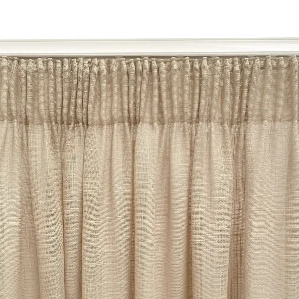 Curtain Alexandra House Living Rustik Natural Linen 140 x 270 x 1 cm Translucent