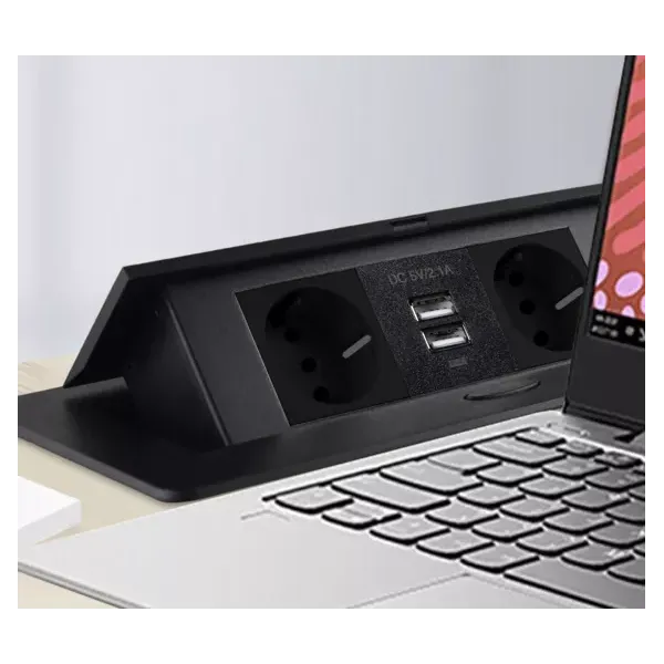 Pöytälevyyn piilotettu USB-liitäntä - tupla Izoxis 21446