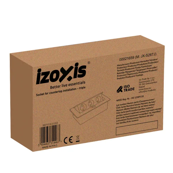 Stalviršyje paslėptas lizdas – trigubas Izoxis 21659