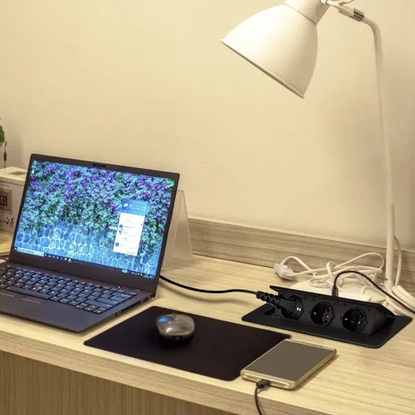 Socket hidden in the countertop - triple Izoxis 21659