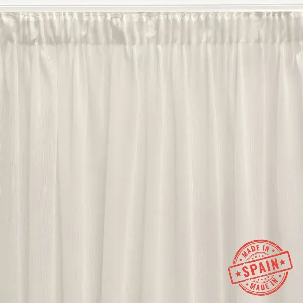 Curtain Alexandra House Living Lisboa White 140 x 270 x 1 cm Translucent