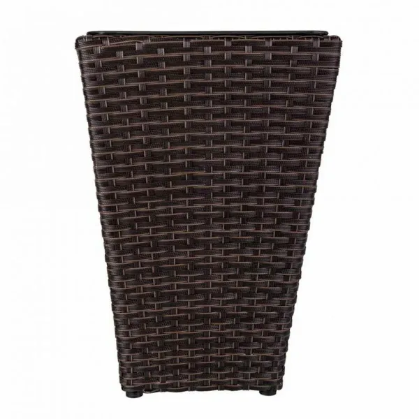 Planter Alexandra House Living Brown Iron Rattan Plastic 28 x 40 x 28 cm