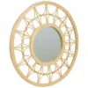 Wall mirror Alexandra House Living Natural Bamboo Rattan 56 x 2 x 56 cm