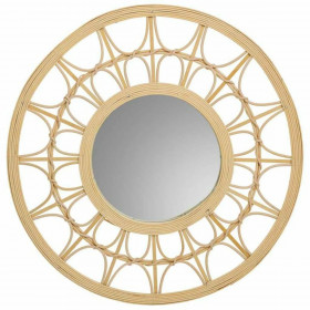 Wall mirror Alexandra House Living Natural Bamboo Rattan 56 x 2 x 56 cm