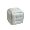Pouffe Alexandra House Living Light grey polystyrene 45 x 40 x 45 cm
