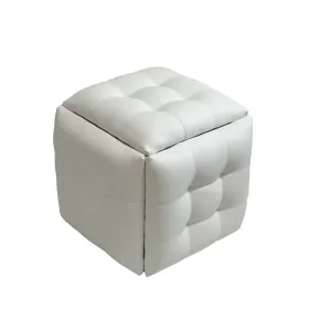 Pouffe Alexandra House Living Light grey polystyrene 45 x 40 x 45 cm