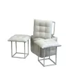 Pouffe Alexandra House Living Light grey polystyrene 45 x 40 x 45 cm
