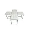 Pouffe Alexandra House Living Light grey polystyrene 45 x 40 x 45 cm
