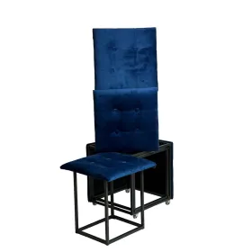 Stool Alexandra House Living Velvet MDF Wood 40 x 38 x 40 cm