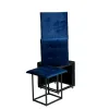 Stool Alexandra House Living Velvet MDF Wood 40 x 38 x 40 cm
