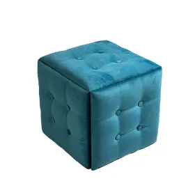 Pouffe Alexandra House Living Dark green polystyrene 45 x 30 x 45 cm