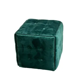 Stool Alexandra House Living Yellow Polyurethane MDF Wood 40 x 29 x 40 cm