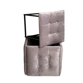 Pouffe Alexandra House Living White polystyrene 45 x 33 x 45 cm