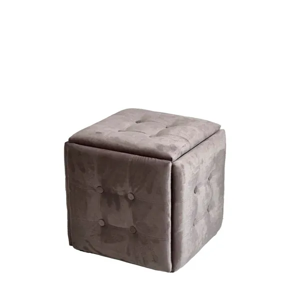 Pouffe Alexandra House Living White polystyrene 45 x 33 x 45 cm