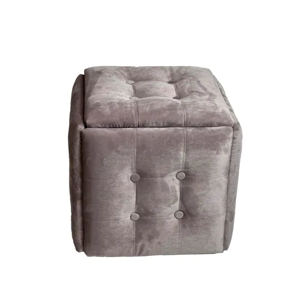 Pouffe Alexandra House Living White polystyrene 45 x 33 x 45 cm