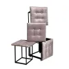Stool Alexandra House Living PVC MDF Wood 30 x 47 x 36 cm