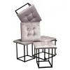 Stool Alexandra House Living PVC MDF Wood 30 x 47 x 36 cm