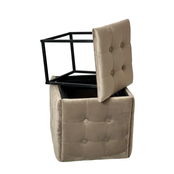 Stool Alexandra House Living PVC MDF Wood 30 x 47 x 36 cm