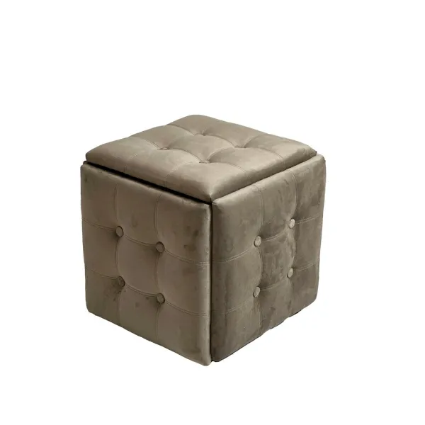 Stool Alexandra House Living PVC MDF Wood 30 x 47 x 36 cm