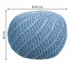Pouffe Alexandra House Living Light Blue polystyrene 45 x 30 x 45 cm