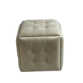 Pouffe Alexandra House Living Cream polystyrene 45 x 30 x 45 cm