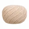 Pouffe Alexandra House Living Cream polystyrene 45 x 30 x 45 cm