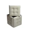 Pouffe Alexandra House Living Cream polystyrene 45 x 30 x 45 cm