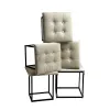 Pouffe Alexandra House Living Cream polystyrene 45 x 30 x 45 cm
