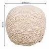 Pouffe Alexandra House Living Cream polystyrene 45 x 40 x 45 cm