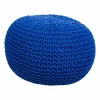 Pouffe Alexandra House Living Dark blue polystyrene 38 x 28 x 38 cm