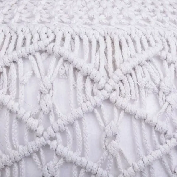 Pouffe Alexandra House Living White polystyrene 45 x 40 x 45 cm