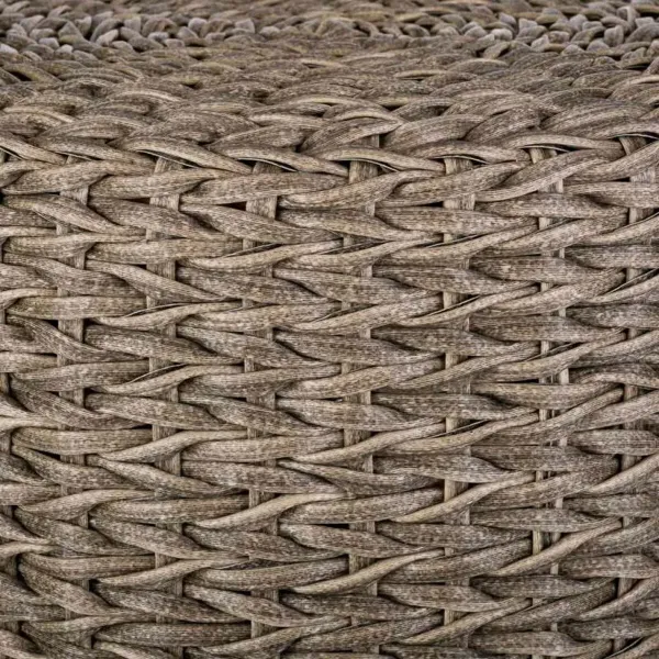 Stool Alexandra House Living Grey Wood synthetic rattan 40 x 48 x 40 cm